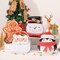 Christmas Tin Box Xmas Card Tin Box Metal Cookie Tin Box with Lid Assorted Card Holder Containers for Party Decor Supplies Santa Clause Snowman Gingerbread Penguin, 4 Pack